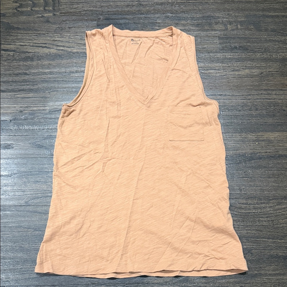 Madewell Apricot V-Neck Tank Top